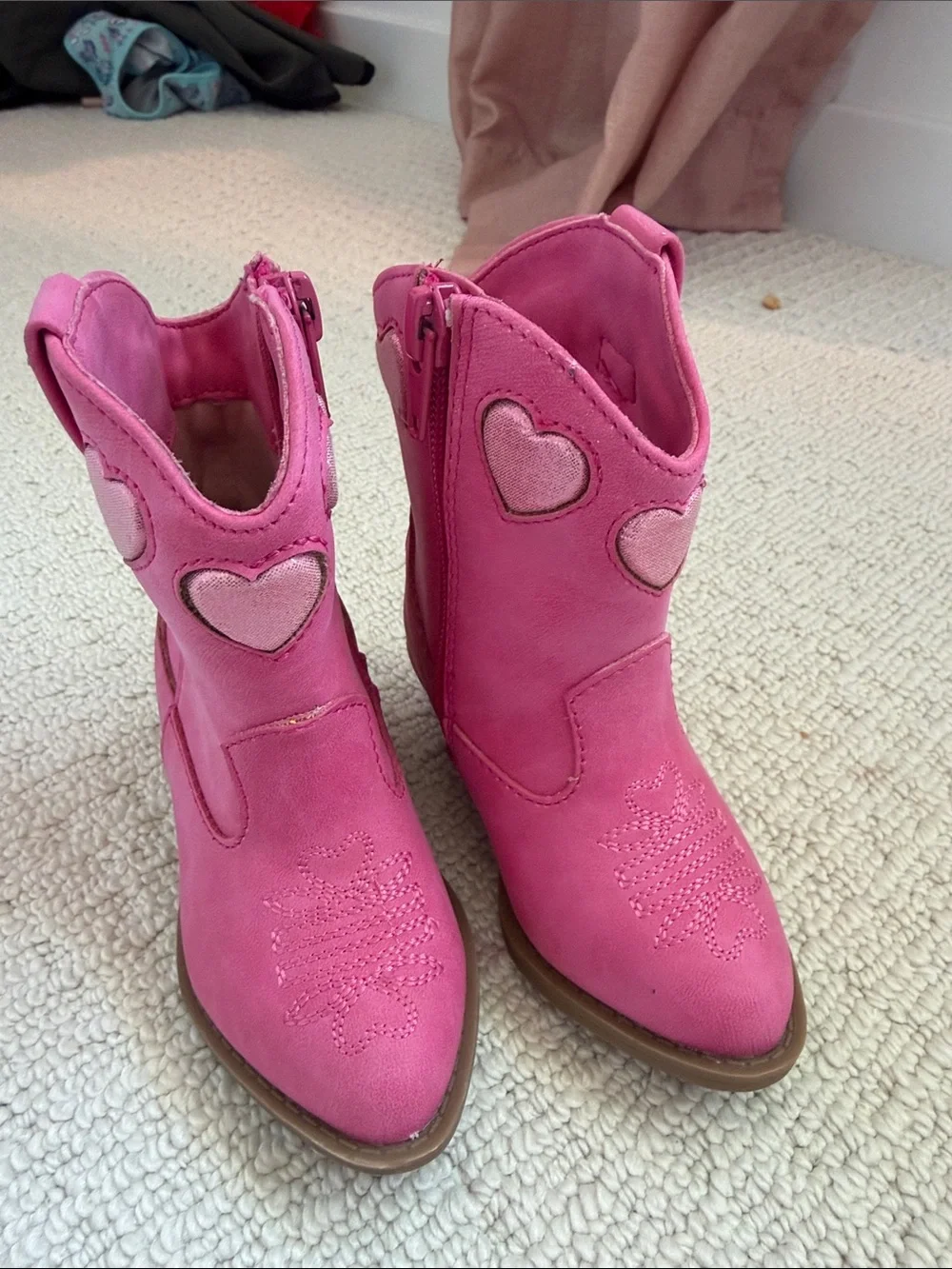 Tucker + Tate Pink Girls' Heart Accent Cowboy Boots